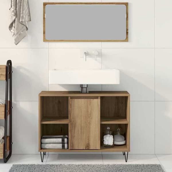Maison Exclusive - Badeværelsesskab i håndlavet eg 80 x 33 x 60 cm