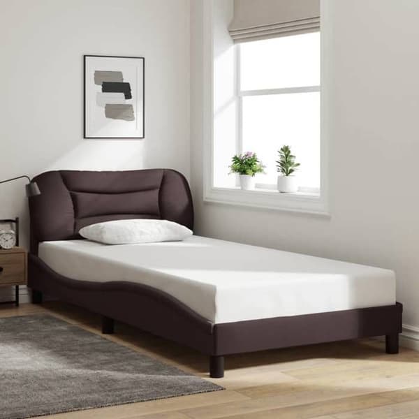 Sengestel - EKSKLUSIV HUS - Hvar - 100x200 cm - Mørkebrun - Indbygget LED Mörkbrun