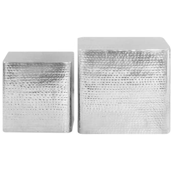 Maison Exclusive - 2 st soffbord i aluminium silver silver-