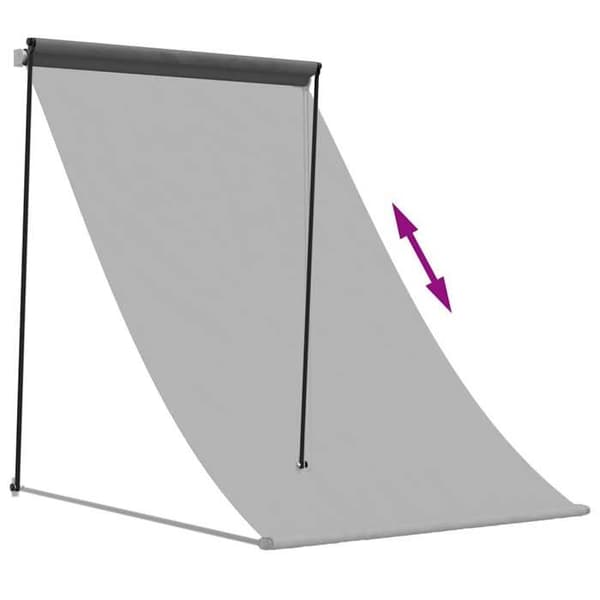 Maison Exclusive - Fällbart tak i antracit 150x150 m tyg och stål