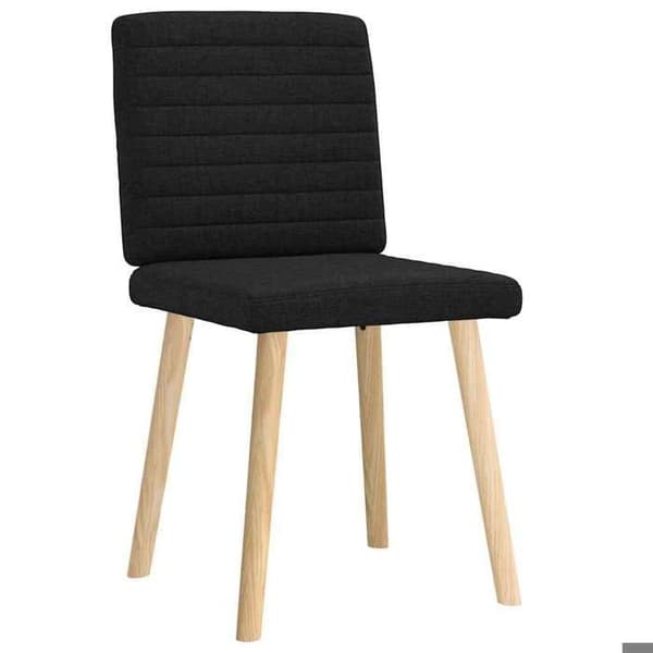 Maison Exclusive - Matstolar set om 2 svart tyg
