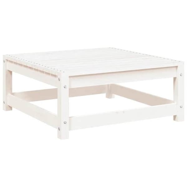 Trädgårdsfotstöd - EXKLUSIV HEM - 70 x 70 x 30 cm - Massivt trä - Modulär - Vit Vit