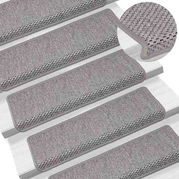 Maison Exclusive - Selvklæbende trappetæpper 30 stk 65x21x4 cm sølv