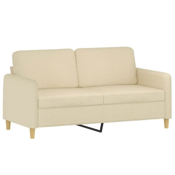 Maison Exclusive - Sæt af 3 sofaer med cremefarvede puder i stof