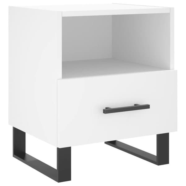 Maison Exclusive - Sängbord vit 40x35x47,5 cm ingenjörsträ Vit