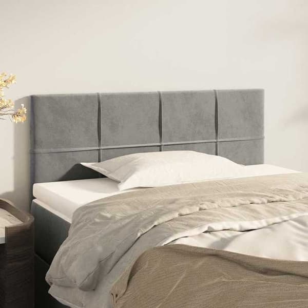 Maison Exclusive - Hovedgærde Lys Grå 100x5x78/88 cm Velour