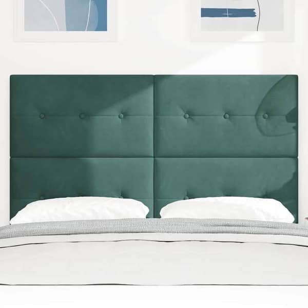 Maison Exclusive - Mörkgrön sänggavel 144 cm Sammet