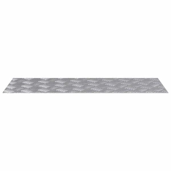 Maison Exclusive - Nez de marche 2 pc 80 x 30 cm Silver Aluminium Rektangulär