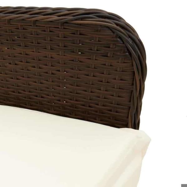 Maison Exclusive - 9 stk. havebistro sæt med brune puder i poly rattan