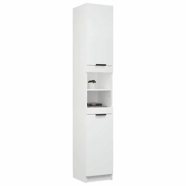 Maison Exclusive - Badrumsskåp vit 32x34x188,5 cm ingenjörsträ