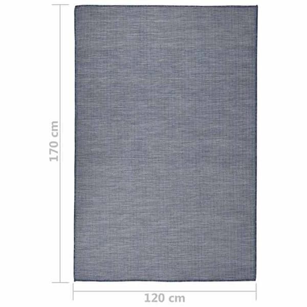 Maison Exclusive - Utomhusmatta med platt väv 120x170 cm Blå