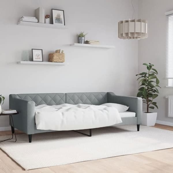 Maison Exclusive - Vaaleanharmaa 90x190 cm kangas ilman patjaa