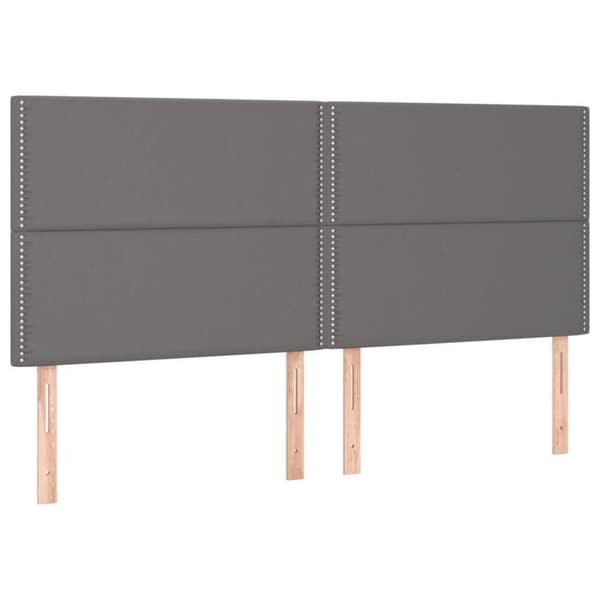 Maison Exclusive - Hovedgærde Grå 200x5x118/128 cm Simil læder Grå
