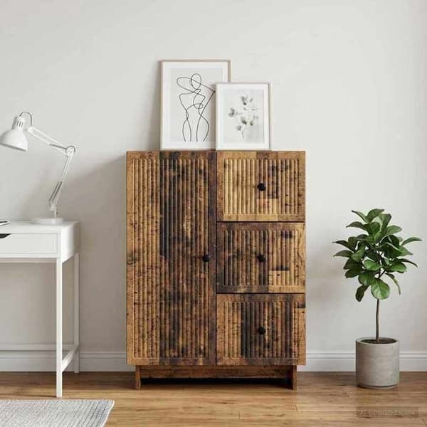 Maison Exclusive - Buffé i gammalt trä 66 x 34,5 x 90 cm Ingenjörsträ