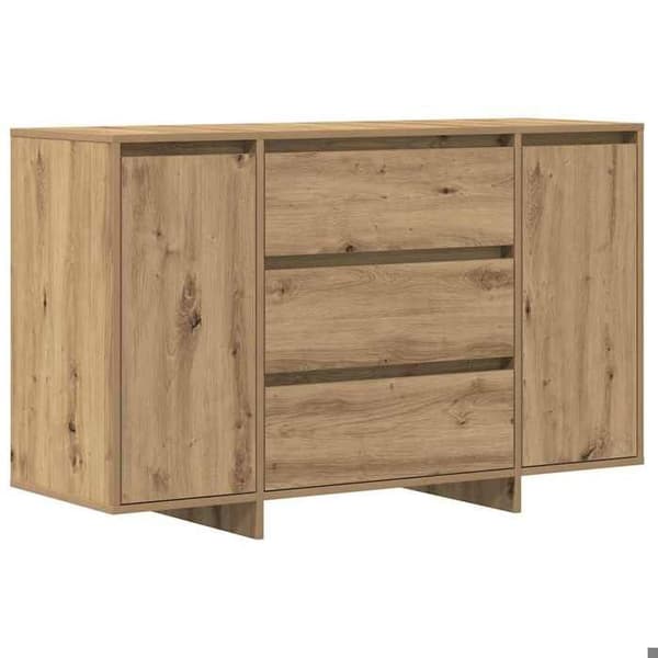 Maison Exclusive - Buffet i håndlavet egetræ 120 x 41 x 75 cm Ingeniørtræ