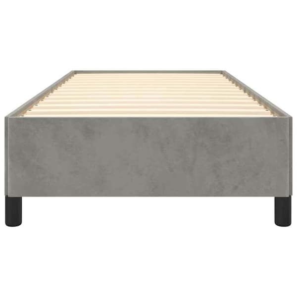 Maison Exclusive - Sengebund uden madras lys grå 90x190 cm velour
