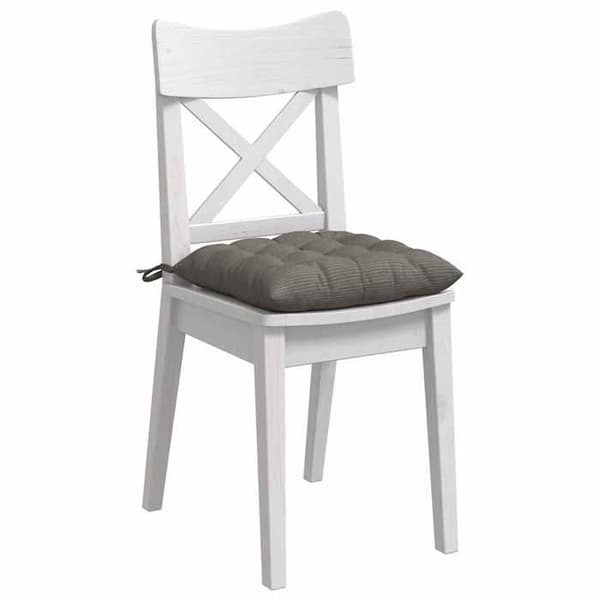 Sædehynder - EKSKLUSIV HUS - Sæt af 4 - 40x40x6 cm - Lys grå fløjl - Polyesterfyld Ljusgrått