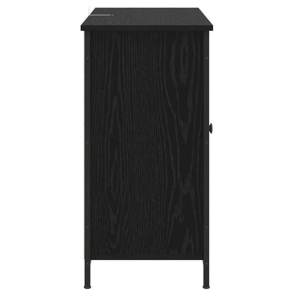 Maison Exclusive - Buffet Sort egetræ 100 x 35 x 70 cm Ingeniørtræ