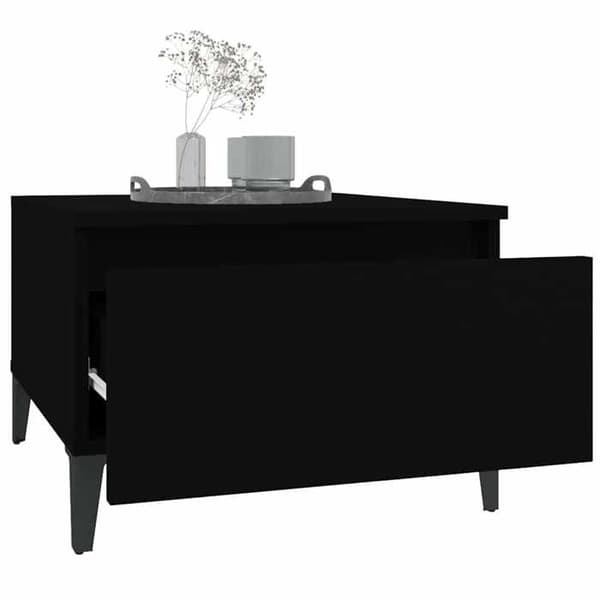 Maison Exclusive - 2 stk. sideborde Sort 50x46x35 cm Ingeniørtræ