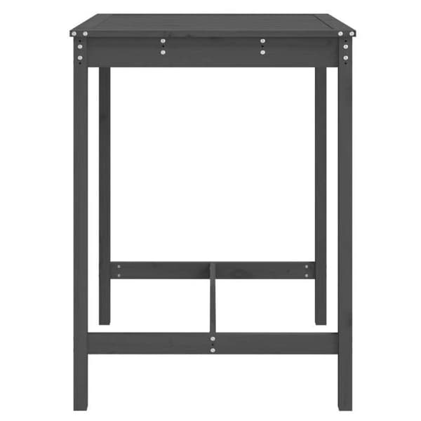 Maison Exclusive - Harmaa puutarhapöytä 82,5x82,5x110 cm massiivipuusta Grå