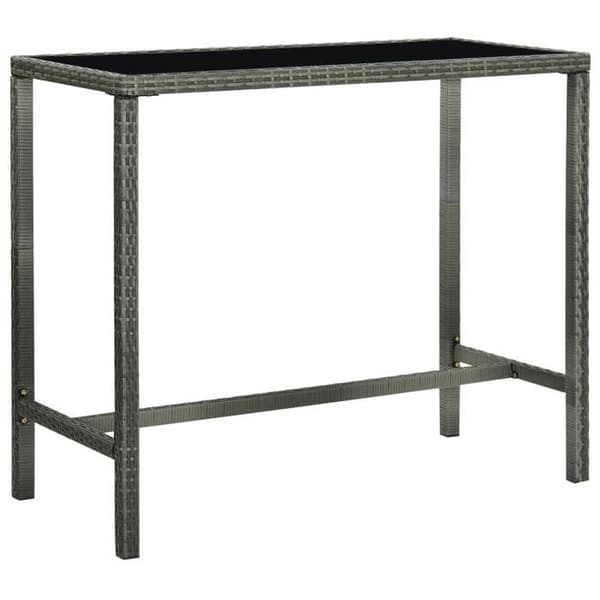 Maison Exclusive - Trädgårdsbarset 5 delar med kuddar, flätad resin, Grå