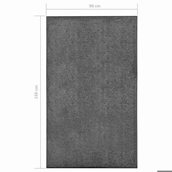 Maison Exclusive - Vaskbar dørmåtte Antracit 90x150 cm