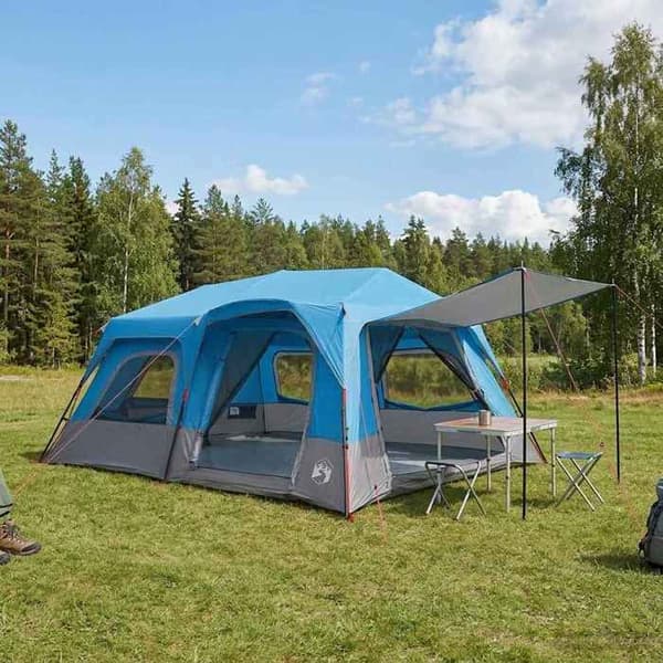 Snabbtält - EXKLUSIVT HUS - 10 platser - Blå - Polyester 185T (PU-beläggning) - Snabb montering