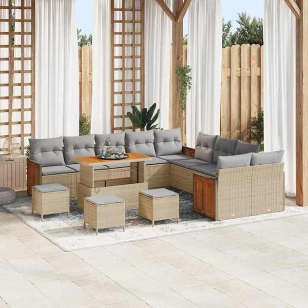 Maison Exclusive - 18-delars trädgårdsoff-set 11-sits