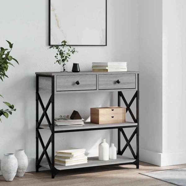 Maison Exclusive - Konsolbord sonoma grå 75x28x75 cm ingenjörsträ