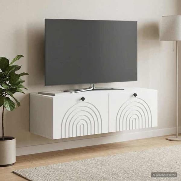 Maison Exclusive - Väggmonterad TV-möbel 99 x 41 x 30 cm Vit