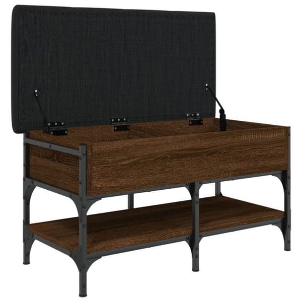 Maison Exclusive - Skoholder i brunt egetræ 82x42x45 cm i ingeniørtræ