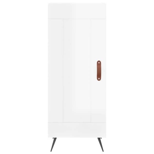 Maison Exclusive - Buffé hög Vit glänsande 34,5x34x180 cm Ingenjörsträ