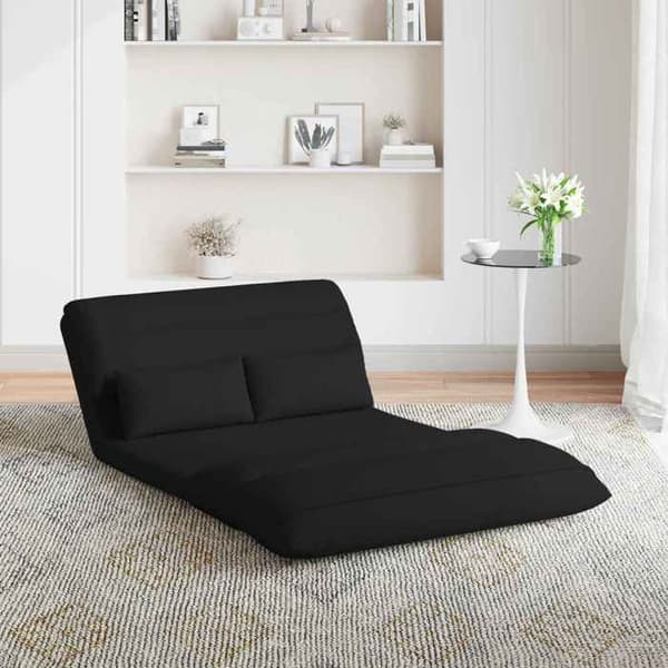 Maison Exclusive - Justerbar golvstol Svart Tyg