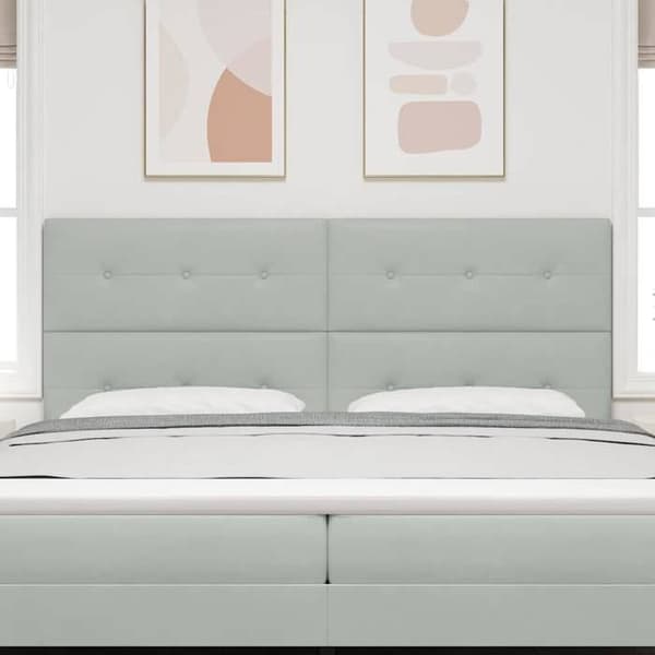 Maison Exclusive - Vaaleanharmaa pääty 200 cm Sametti Ljusgrått