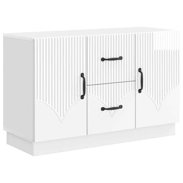 Maison Exclusive - Buffé Vit glänsande 89 x 34,5 x 57 cm Ingenjörsträ