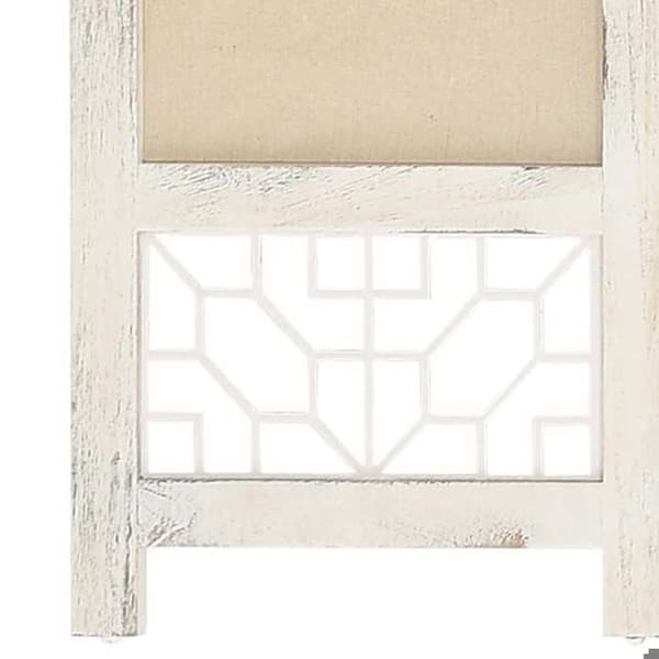 Maison Exclusive - Avskiljande vägg 6 paneler Kräm 210x165 cm Tyg