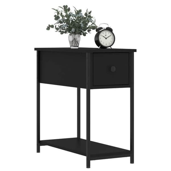 Maison Exclusive - Natborde 2 stk sort 30x60x60 cm ingeniørtræ Svart