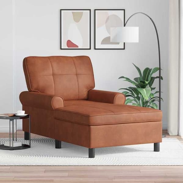 Maison Exclusive - Lang stol Brun Kunstlæder 91 x 157 x 91 cm