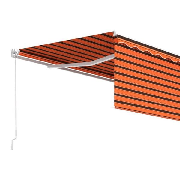Fällbart tak - EXKLUSIV HUS - 4,5x3 m - Manuell - Aluminium - UV-skyddad Apelsin