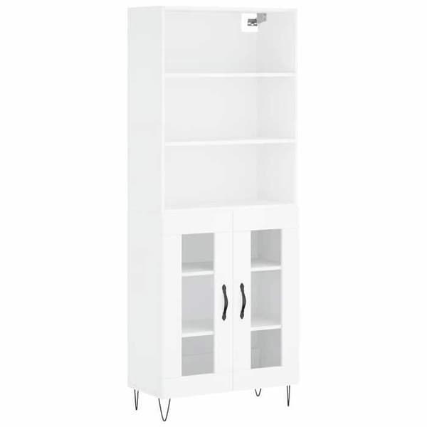 Maison Exclusive - Buffé hög Vit 69,5x34x180 cm Ingenjörsträ