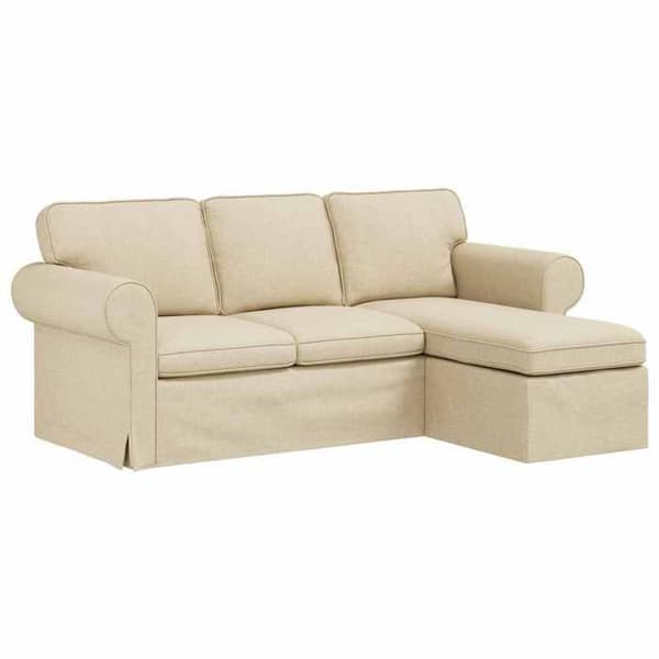 Maison Exclusive - Soffa Creme 195 x 138 x 80 cm tyg