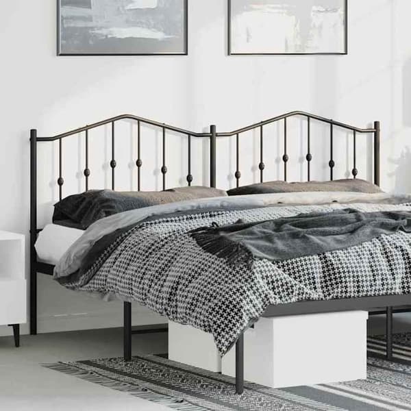Maison Exclusive - Erstatnings hovedgærde i sort metal 193 cm