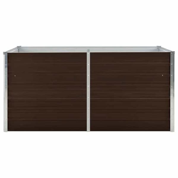 Maison Exclusive - Upphöjd planteringslåda Brun 160x80x77 cm Galvaniserat stål brun