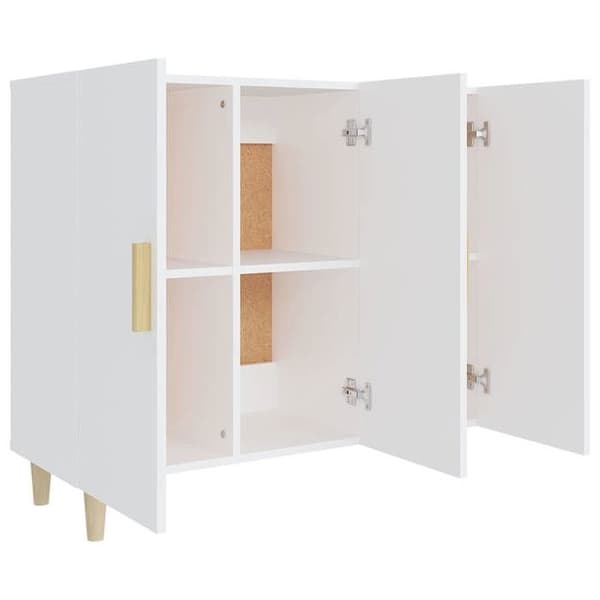 Maison Exclusive - Buffé vit 90x34x80 cm ingenjörsträ