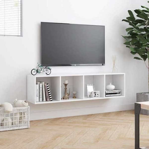 Maison Exclusive - Bibliotek/TV-möbel Vit 143x30x36 cm