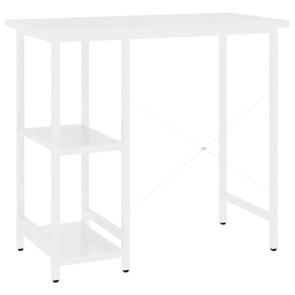 Maison Exclusive - Hvidt computerbord 80x40x72 cm MDF og metal Vit