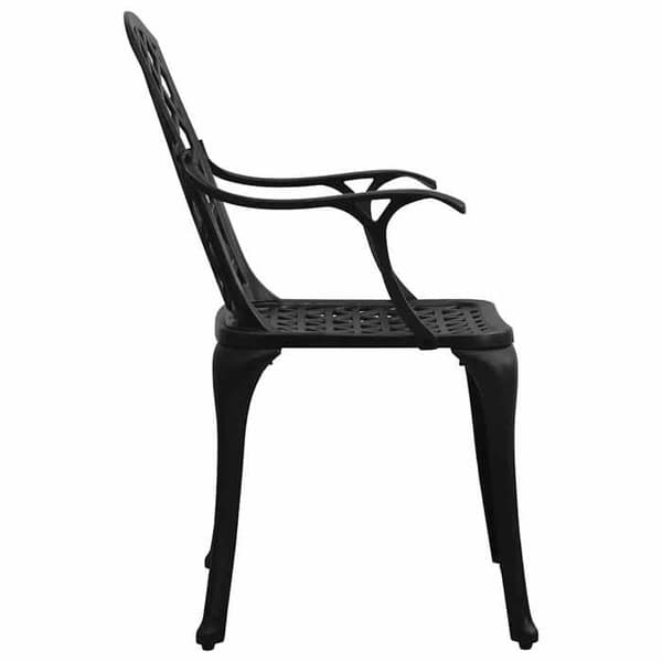 Maison Exclusive - Bistro sæt 5 stk. støbt aluminium sort