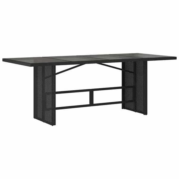 Maison Exclusive - 9 pc have spisebordssæt i sort polyrotin Svart