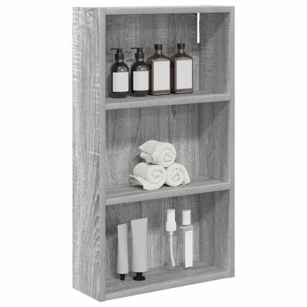 Maison Exclusive - Sonoma-harmaa kylpyhuoneen seinäkaappi 40 x 14 x 70 cm