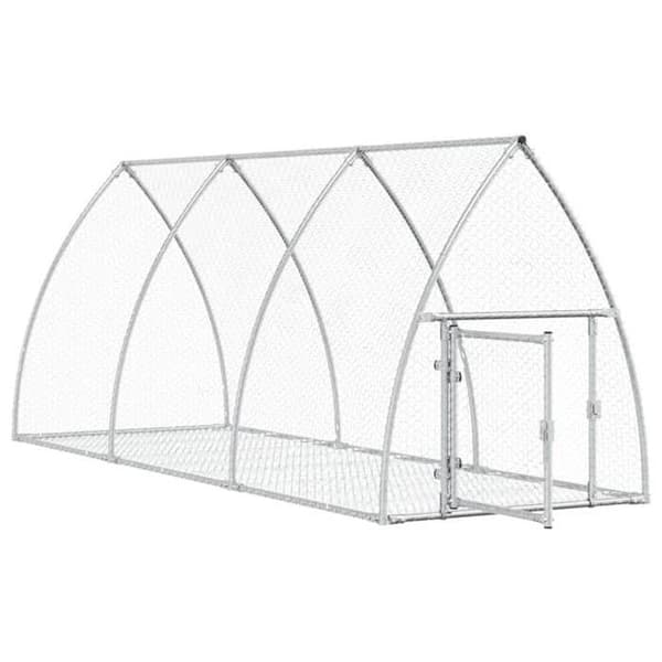 Exklusivt hus - Silverfärgad klapp 105x300x120 cm galvaniserat stål
